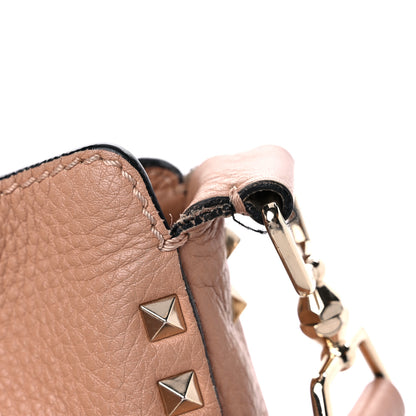 Valentino Garavani Pebbled Calfskin Small Rockstud Flip-Lock Messenger Bag Soft Noisette 20 of 23