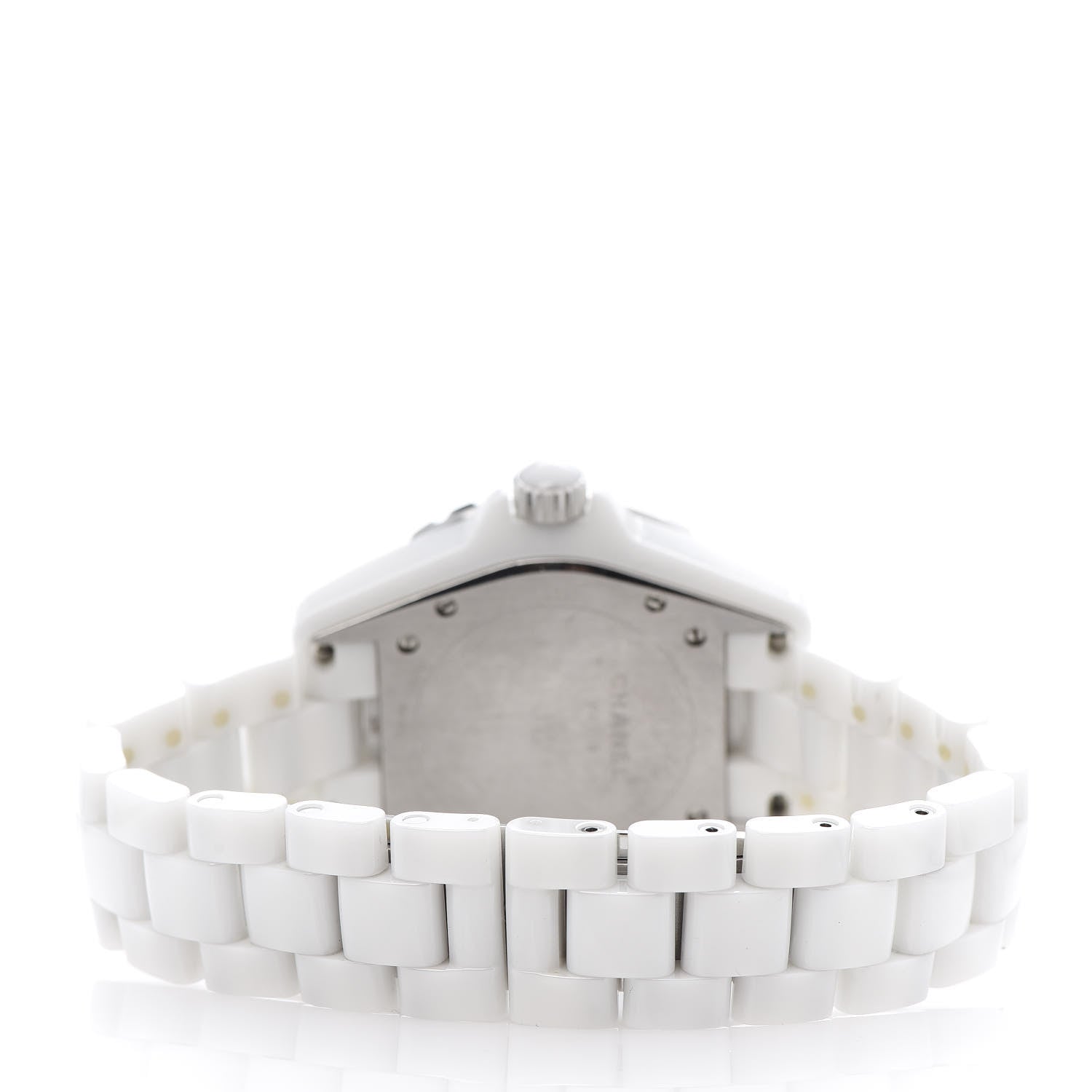Chanel Stainless Steel Ceramic Diamond Dial 38mm J12 Automatic Watch White 4 of 5
