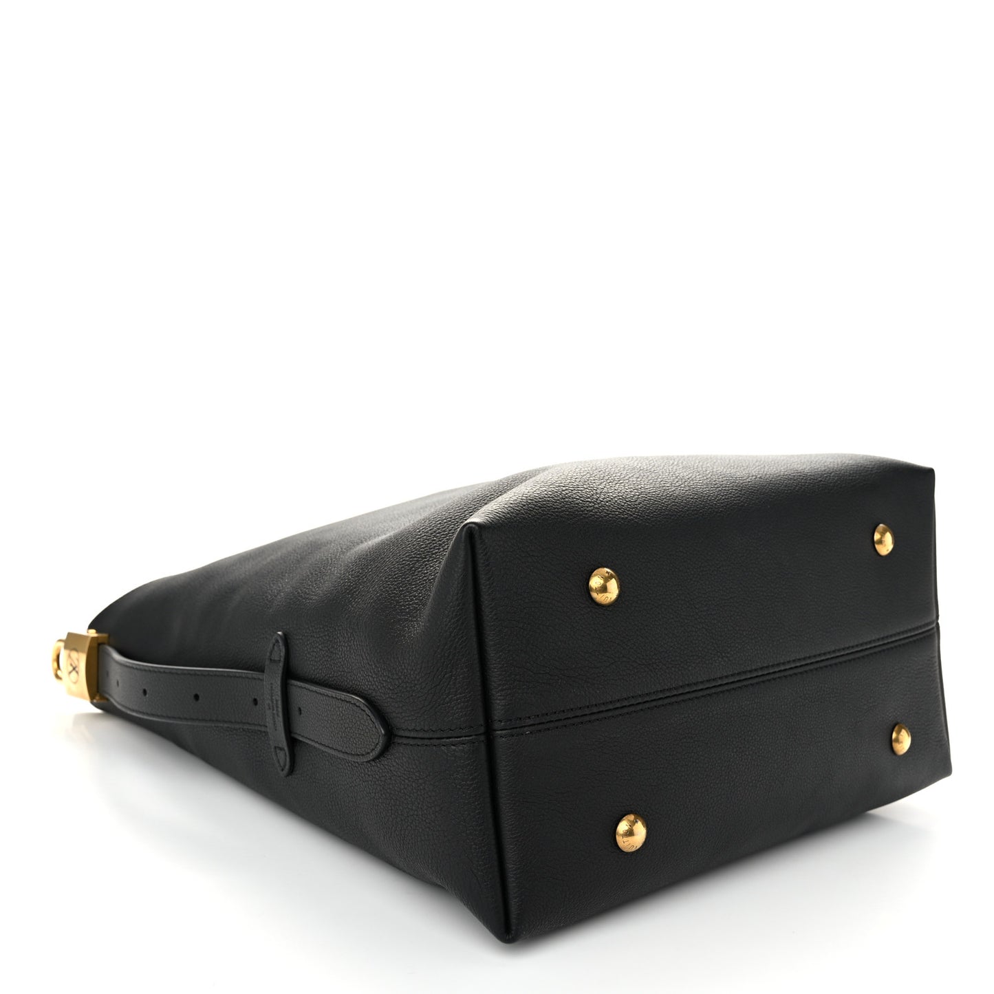 Grained Calfskin Low Key Hobo MM Black