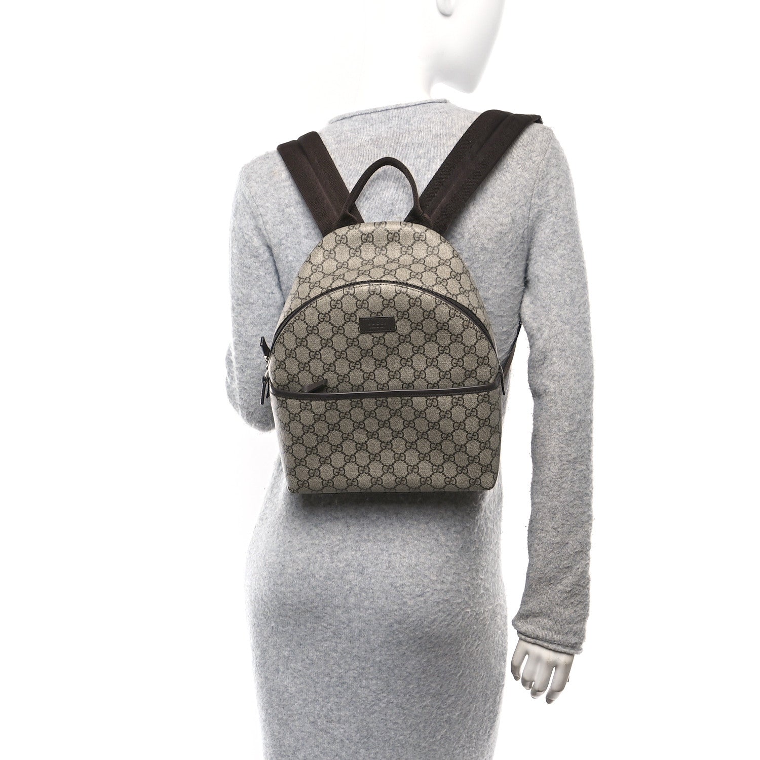 Gucci GG Supreme Monogram Margaux Calfskin Childrens Day Backpack Beige Ebony Cocoa Dark Chocolate 4 of 10
