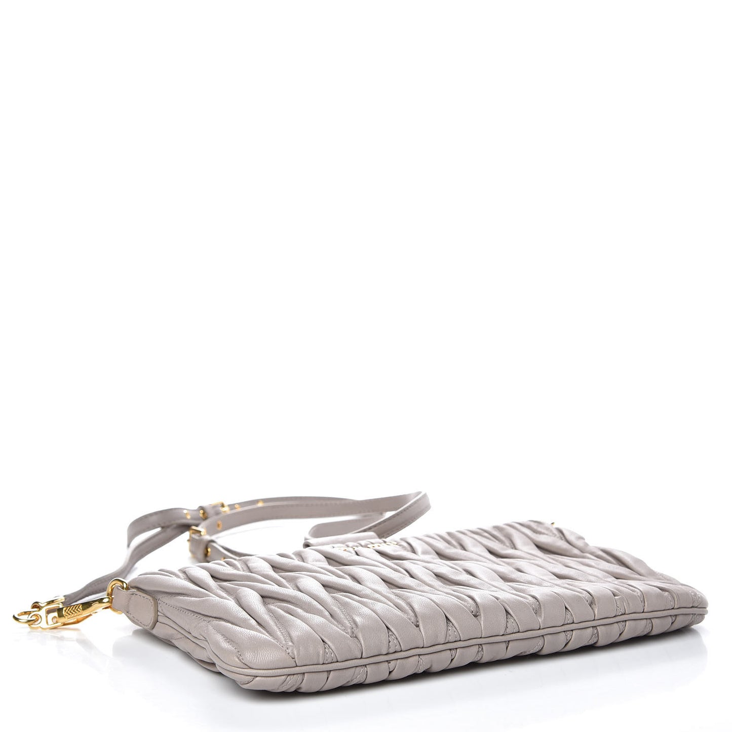 Nappa Matelasse Clutch Pomice