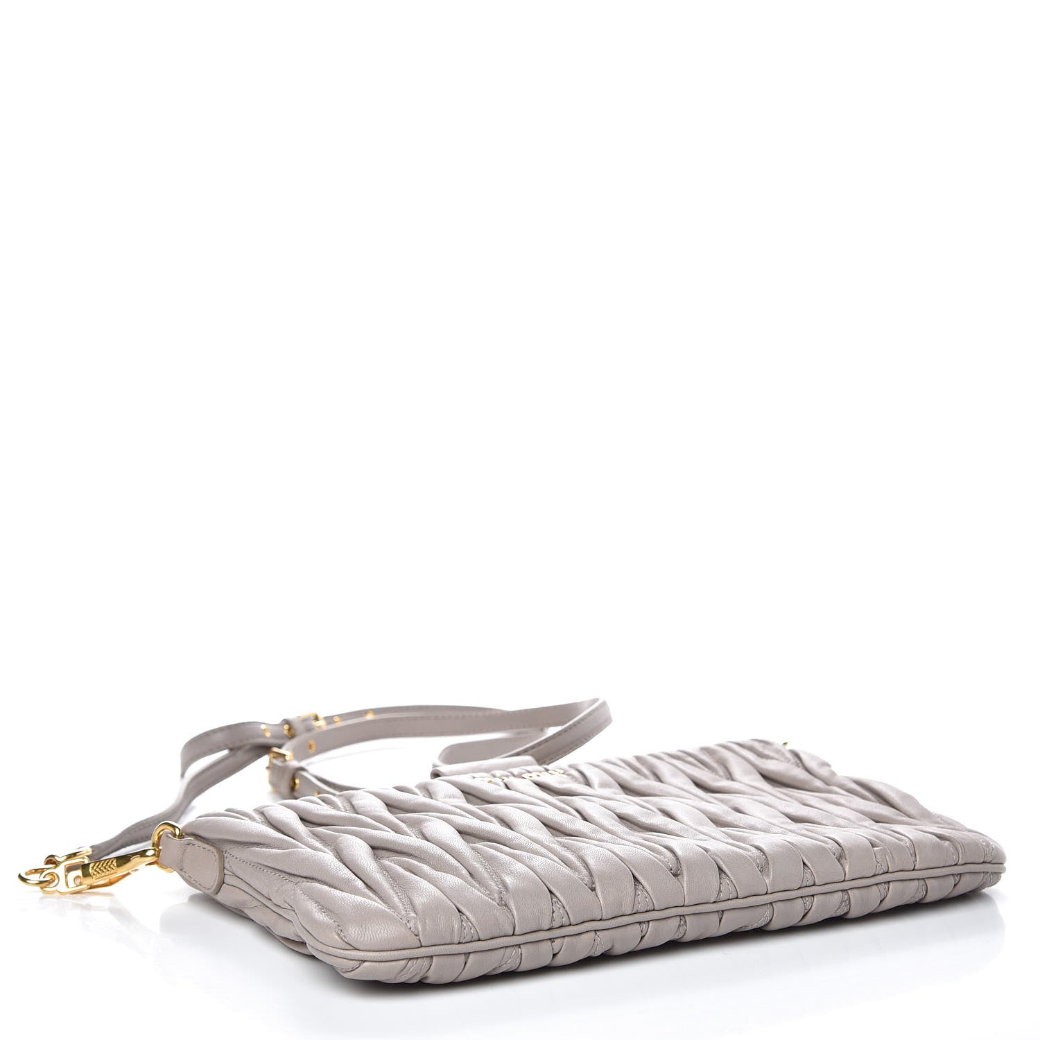 Miu Miu Nappa Matelasse Clutch Pomice 4 of 8