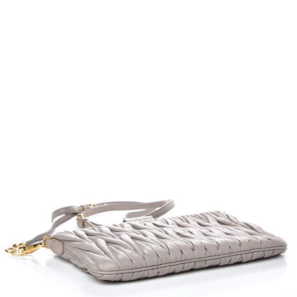 Miu Miu Nappa Matelasse Clutch Pomice 4 of 8