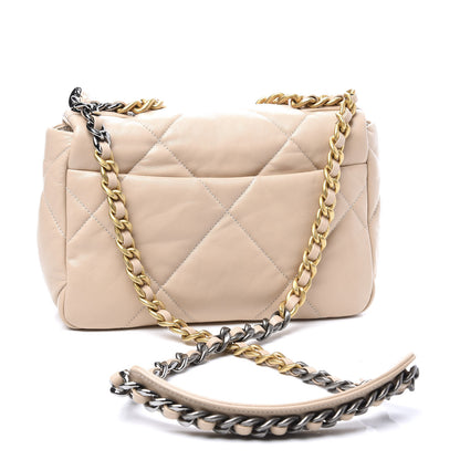 Chanel Goatskin Quilted Medium 19 Flap Beige 2 of 11
