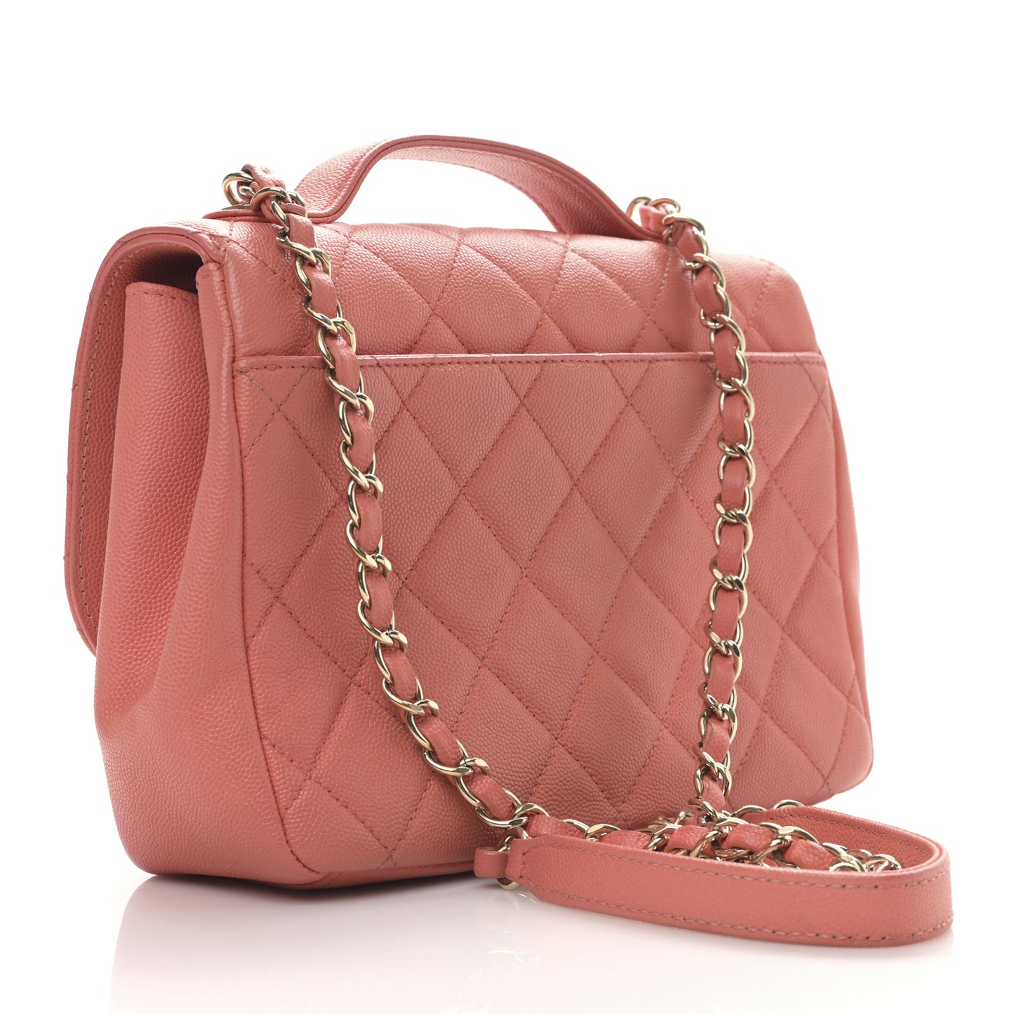 Caviar Quilted Medium Business Affinity Flap Pink