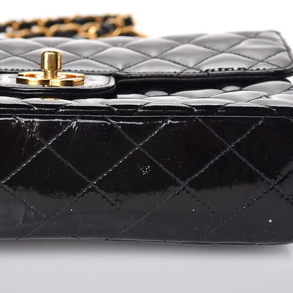 Chanel Patent Quilted Small Double Sided Flap Black 12 of 14