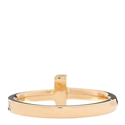 Tiffany 18K Yellow Gold Diamond T T1 Ring 52 6 3 of 5