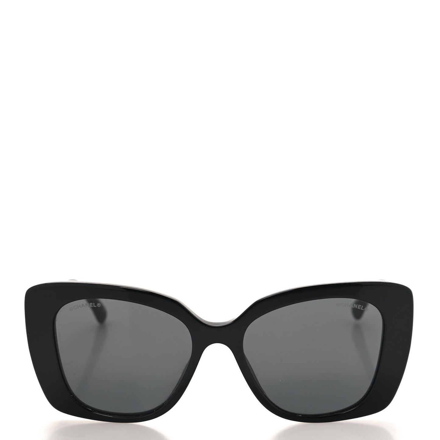 Acetate Strass Square Sunglasses 5422-B Black White