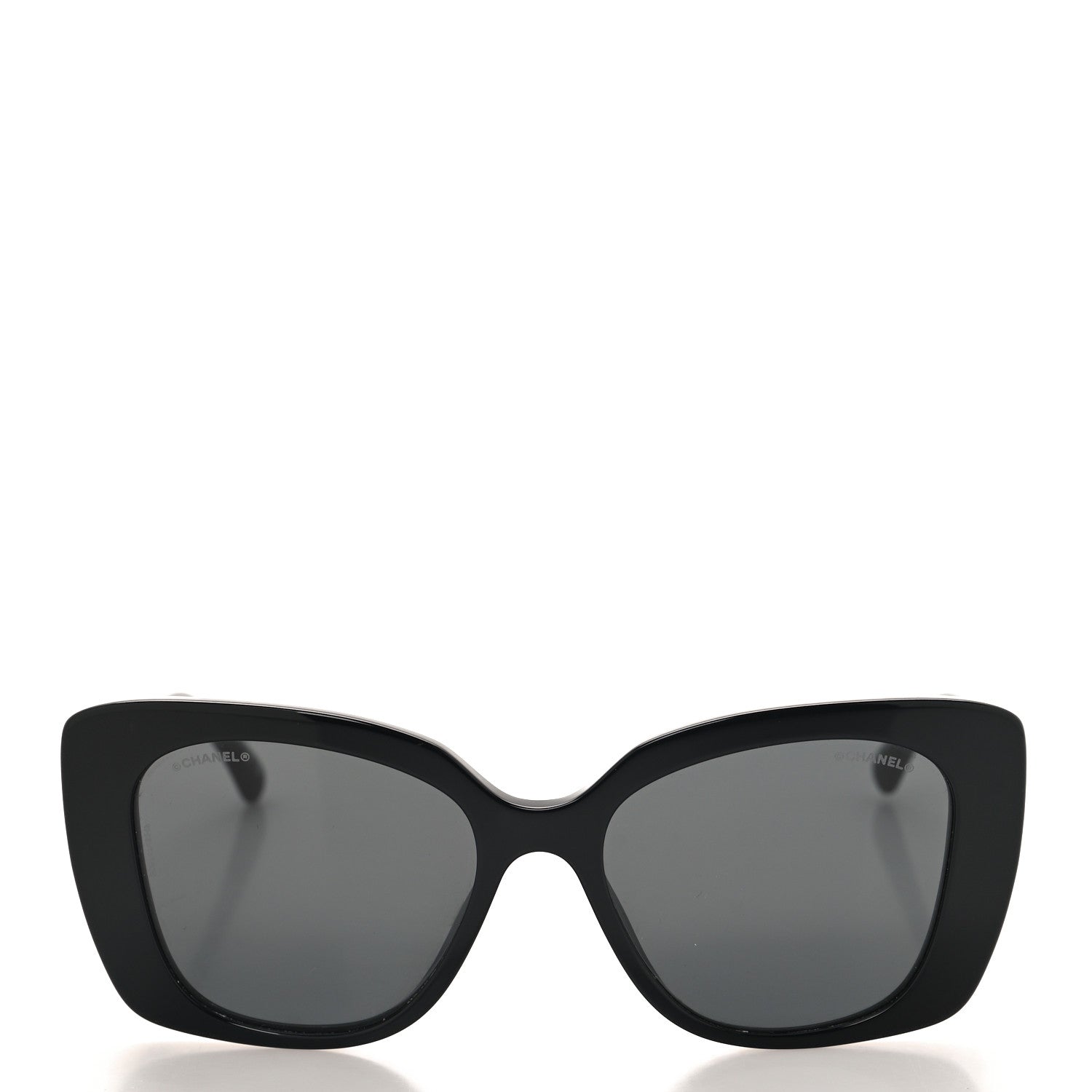 Chanel Acetate Strass Square Sunglasses 5422-B Black White 2 of 7
