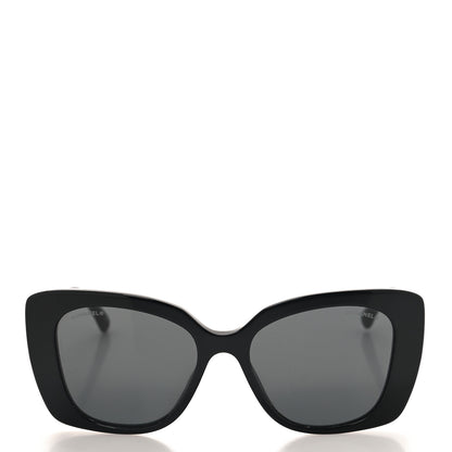 Chanel Acetate Strass Square Sunglasses 5422-B Black White 2 of 7