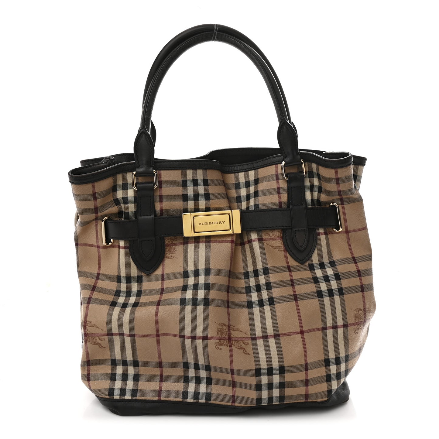 Haymarket Check Medium Golderton Tote Chocolate