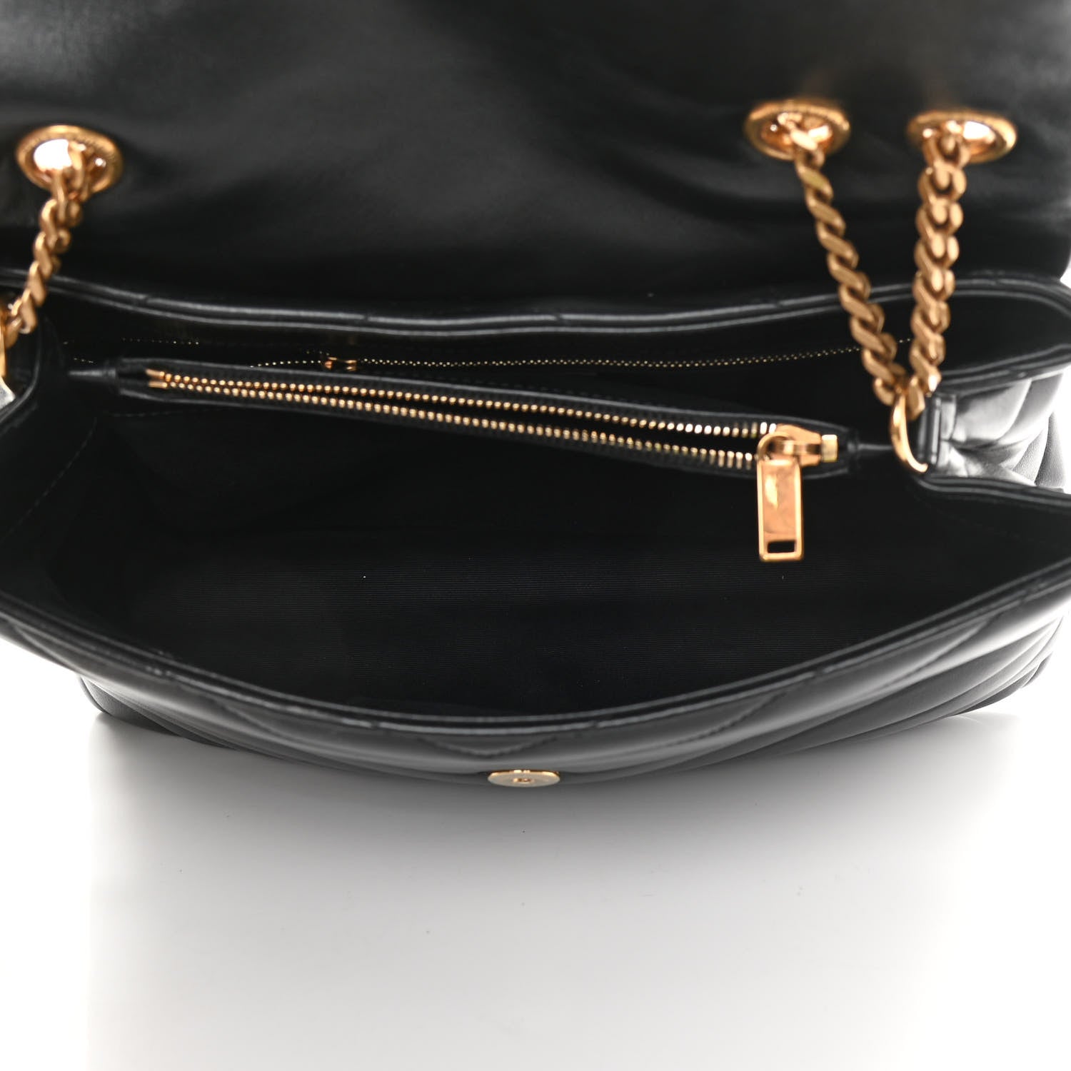 Saint Laurent Calfskin Y Quilted Monogram Medium Loulou Chain Satchel Black 5 of 14