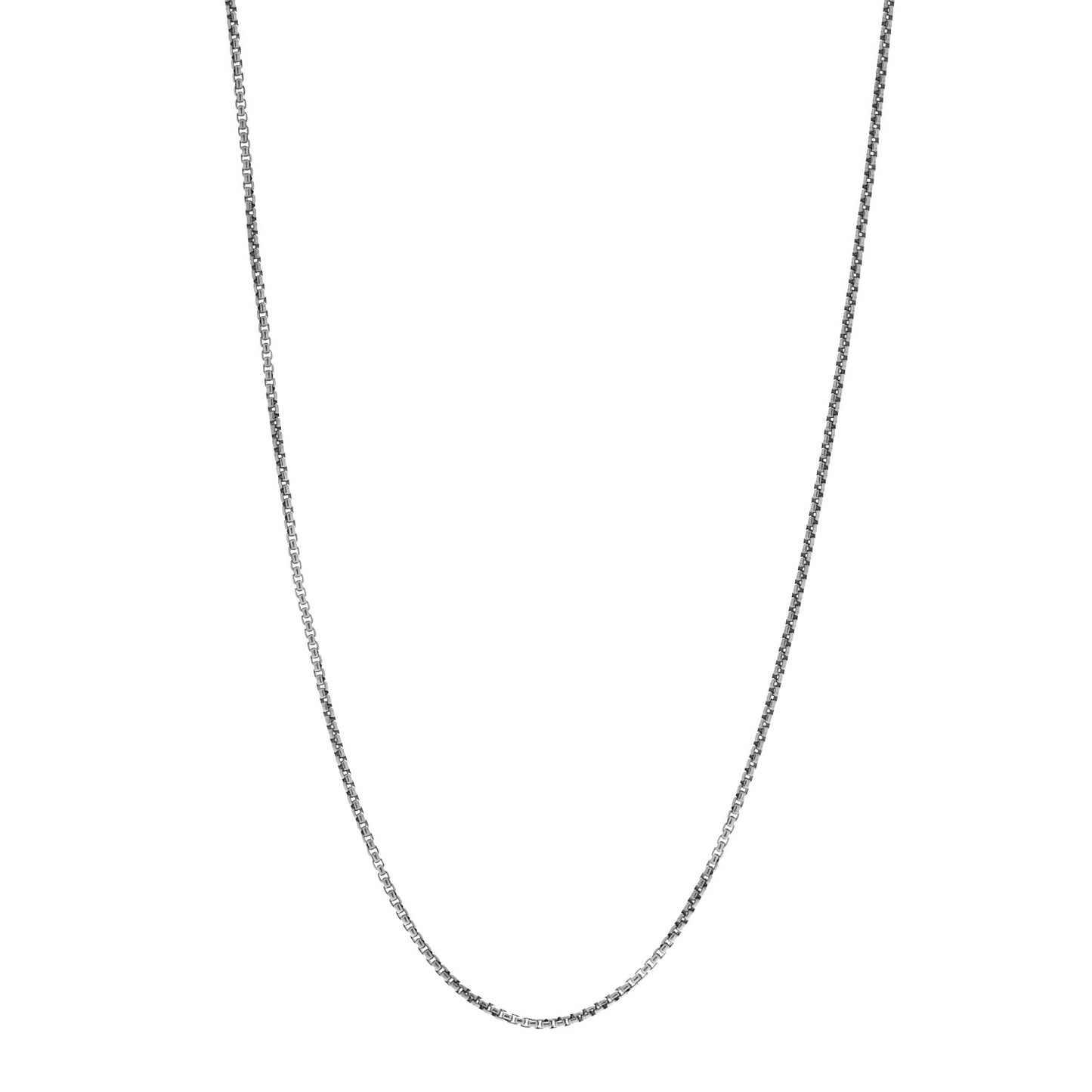 Sterling Silver 2.7mm Small Box Chain Necklace 32"