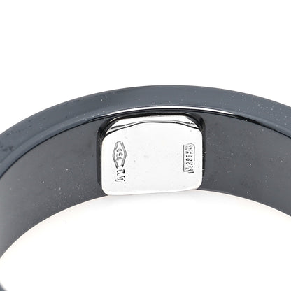 Bulgari 18K White Gold Ceramic Diamond B.Zero1 Essential Band Ring 55 7.25 Black 4 of 4