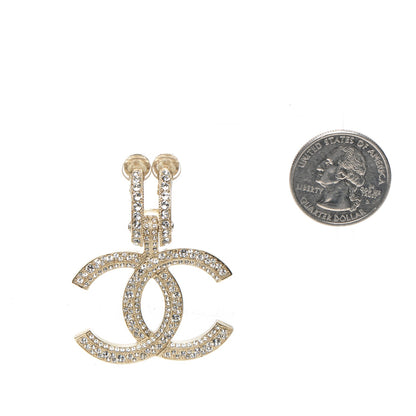 Chanel Crystal CC Single Clip On Earring Gold 2 of 4
