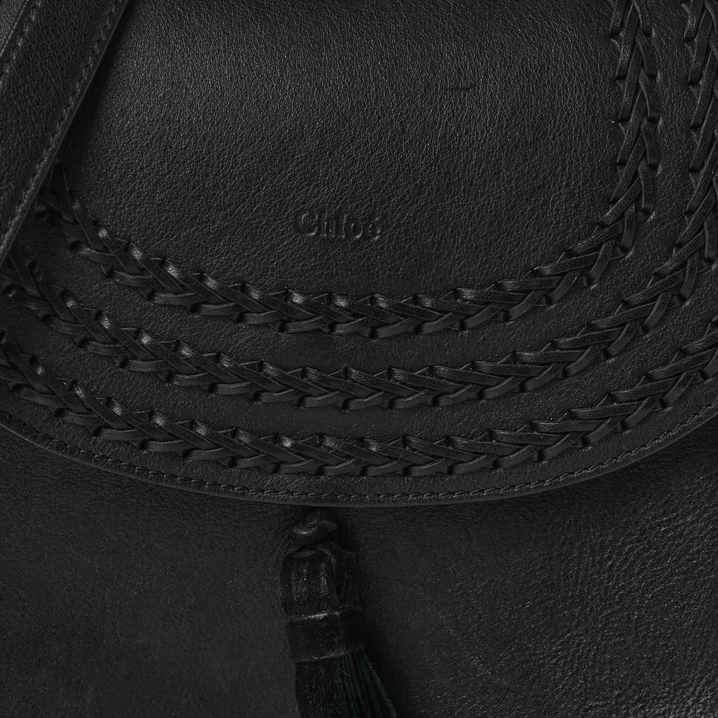 Calfskin Braided Medium Hudson Shoulder Bag Black