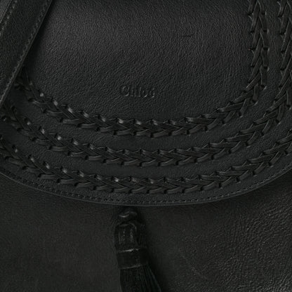 Chloe Calfskin Braided Medium Hudson Shoulder Bag Black 7 of 11
