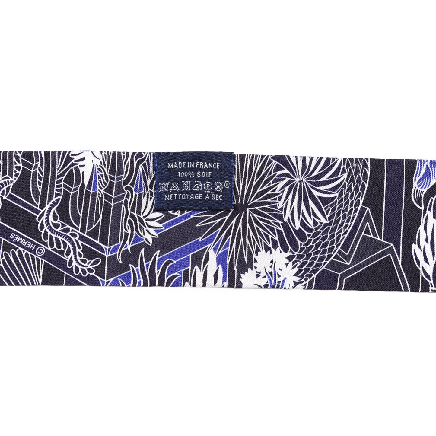 Silk Animapolis Plumetis Twilly Marine Bleu Royal
