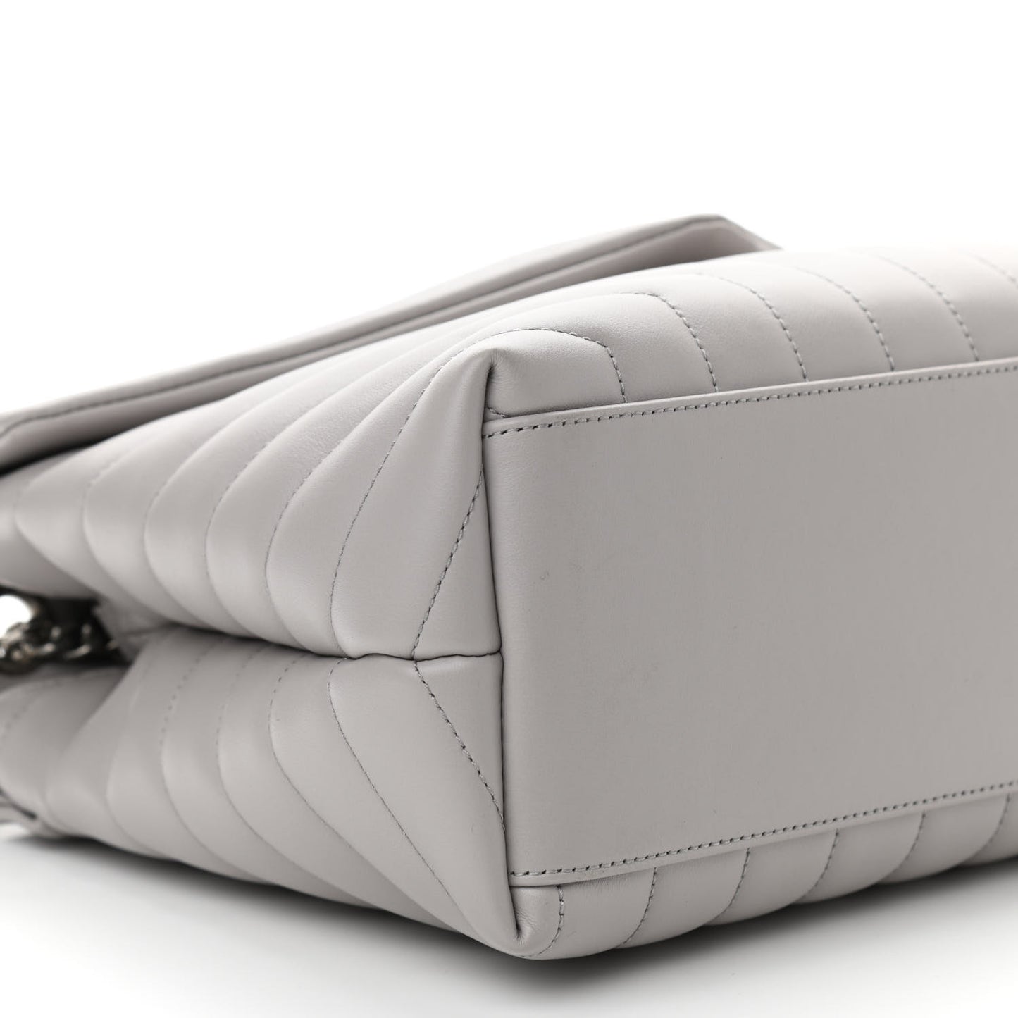 Calfskin Y Quilted Monogram Medium Loulou Chain Satchel Granite