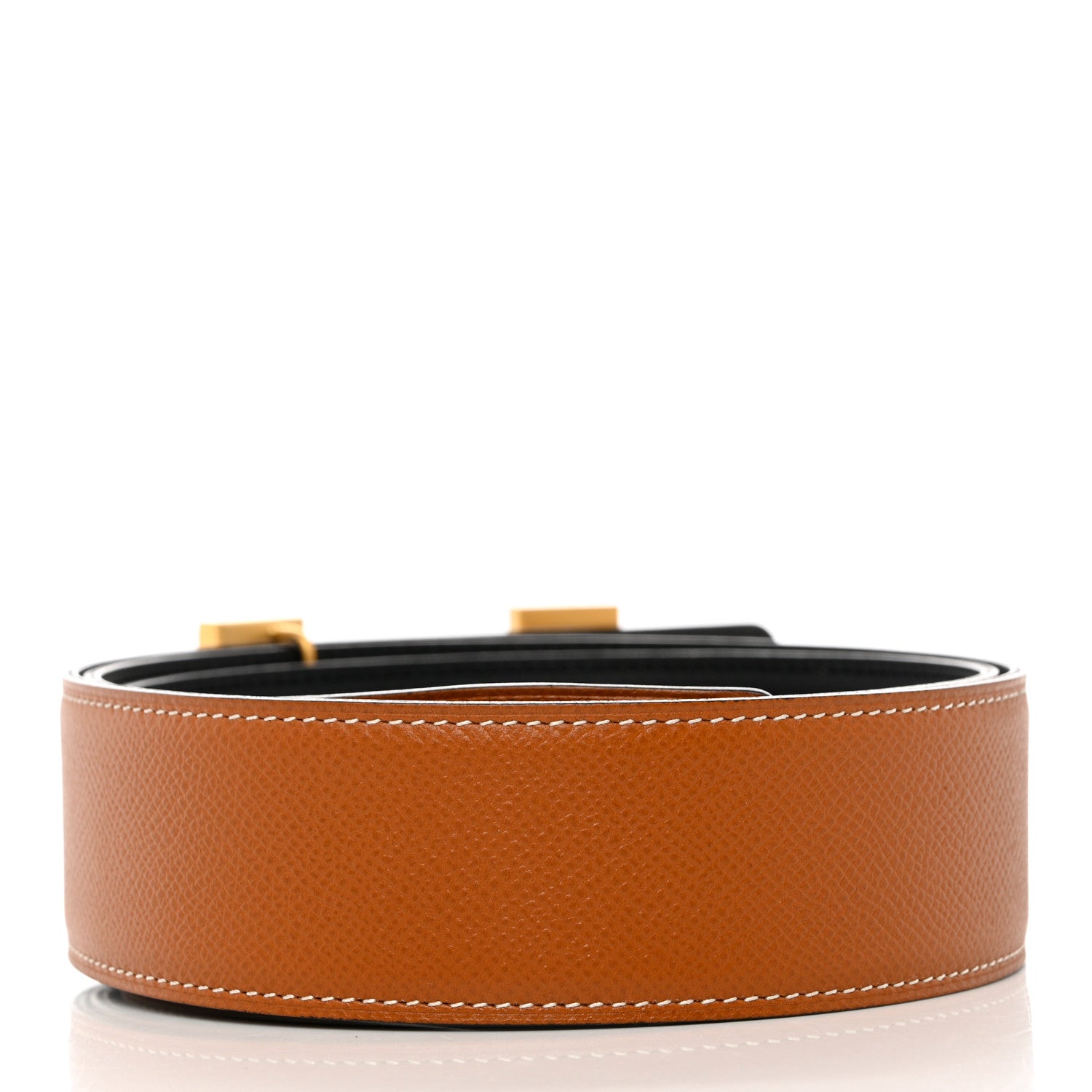 Hermes Epsom Swift 42mm Constance 2 Belt 95 38 Gold Black 2 of 11