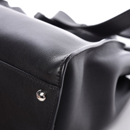 Fendi Vitello Dolce Shiny Nappa Plexglass Granite Medium Peekaboo Iconic Satchel Black 13 of 14