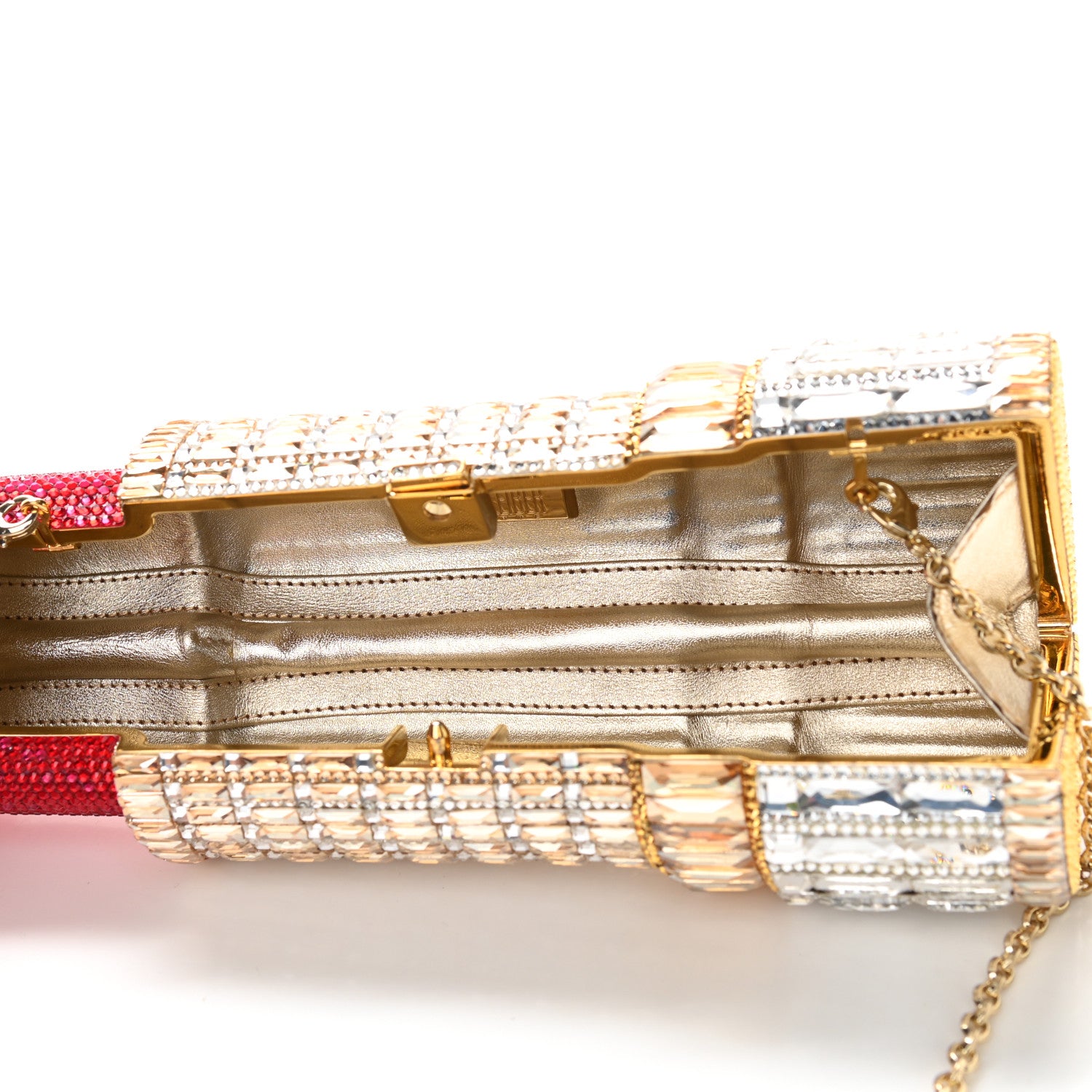 Judith Leiber Crystal Lipstick Seductress Minaudiere Clutch Multicolor 4 of 10
