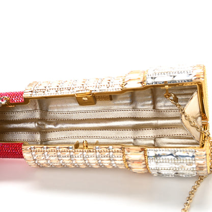 Judith Leiber Crystal Lipstick Seductress Minaudiere Clutch Multicolor 4 of 10