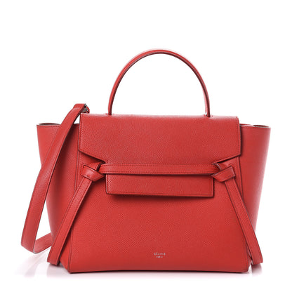 Celine Baby Grained Calfskin Micro Belt Bag Coquelicot 1 of 8
