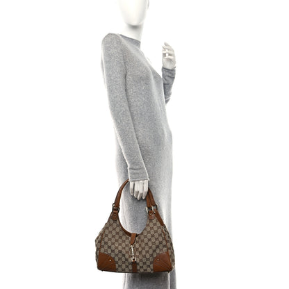 Gucci Monogram Calfskin Large Bardot Shoulder Bag Brown 2 of 9