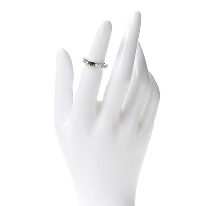 Cartier 18K White Gold Diamond 3mm Lanieres Ring 47 4 2 of 5