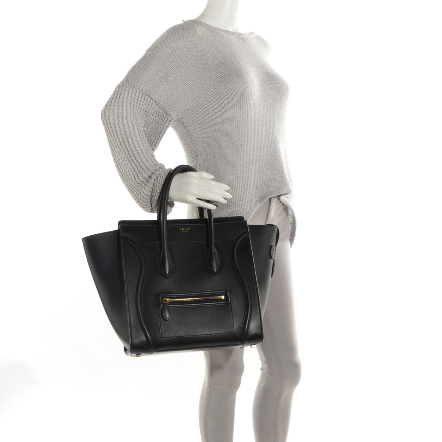 Smooth Calfskin Mini Luggage Black