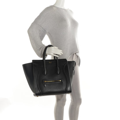 Celine Smooth Calfskin Mini Luggage Black 2 of 8