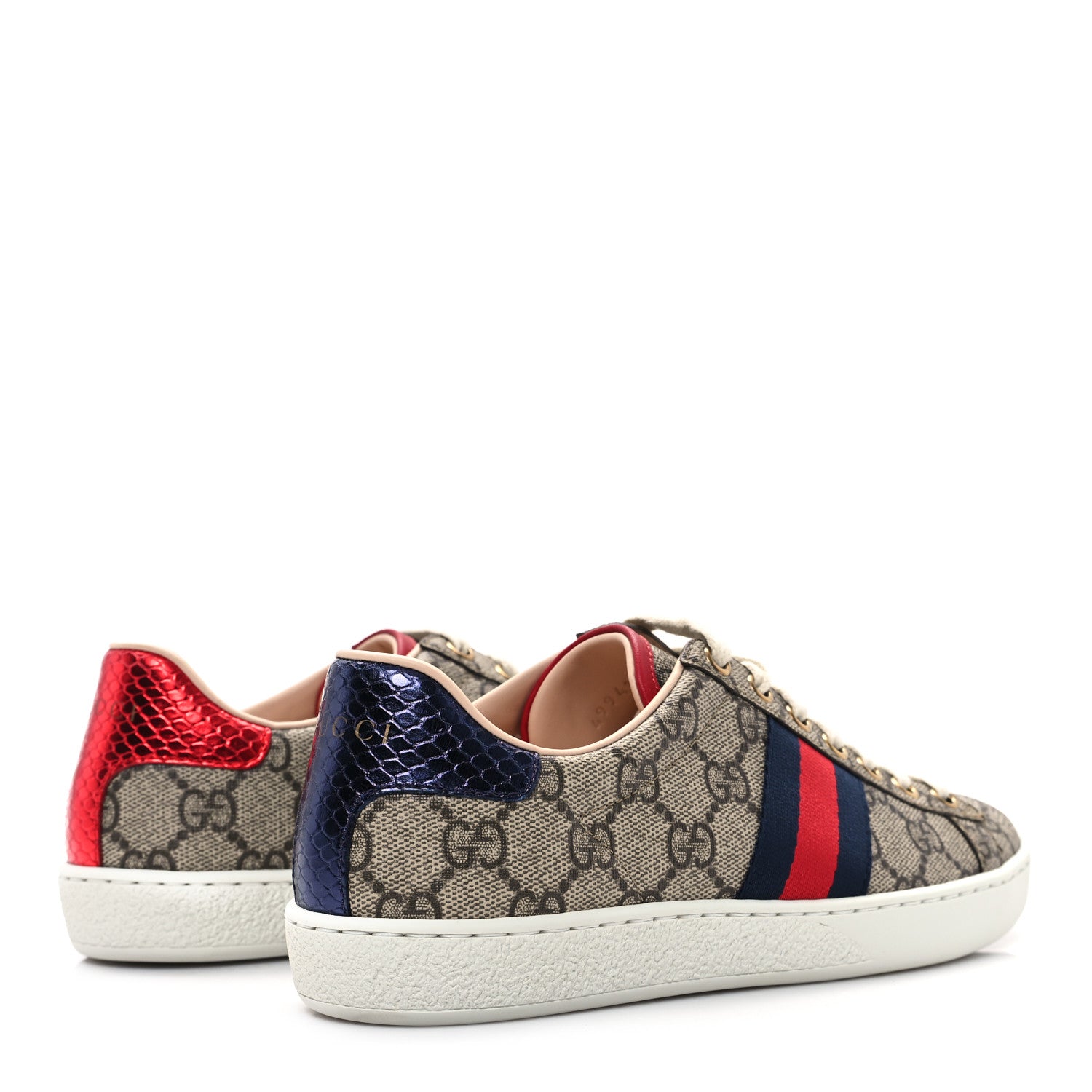 Gucci GG Supreme Monogram Womens Ace Low-Top Sneaker 35.5 Beige 5 of 10
