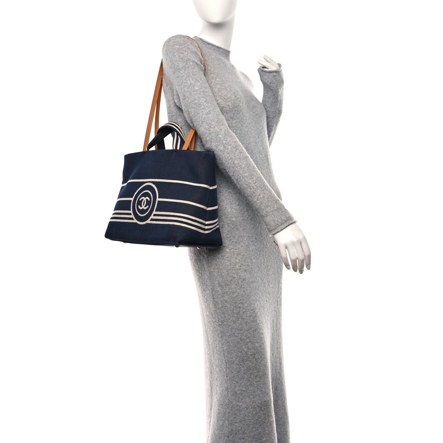 Denim Shopping Tote Blue