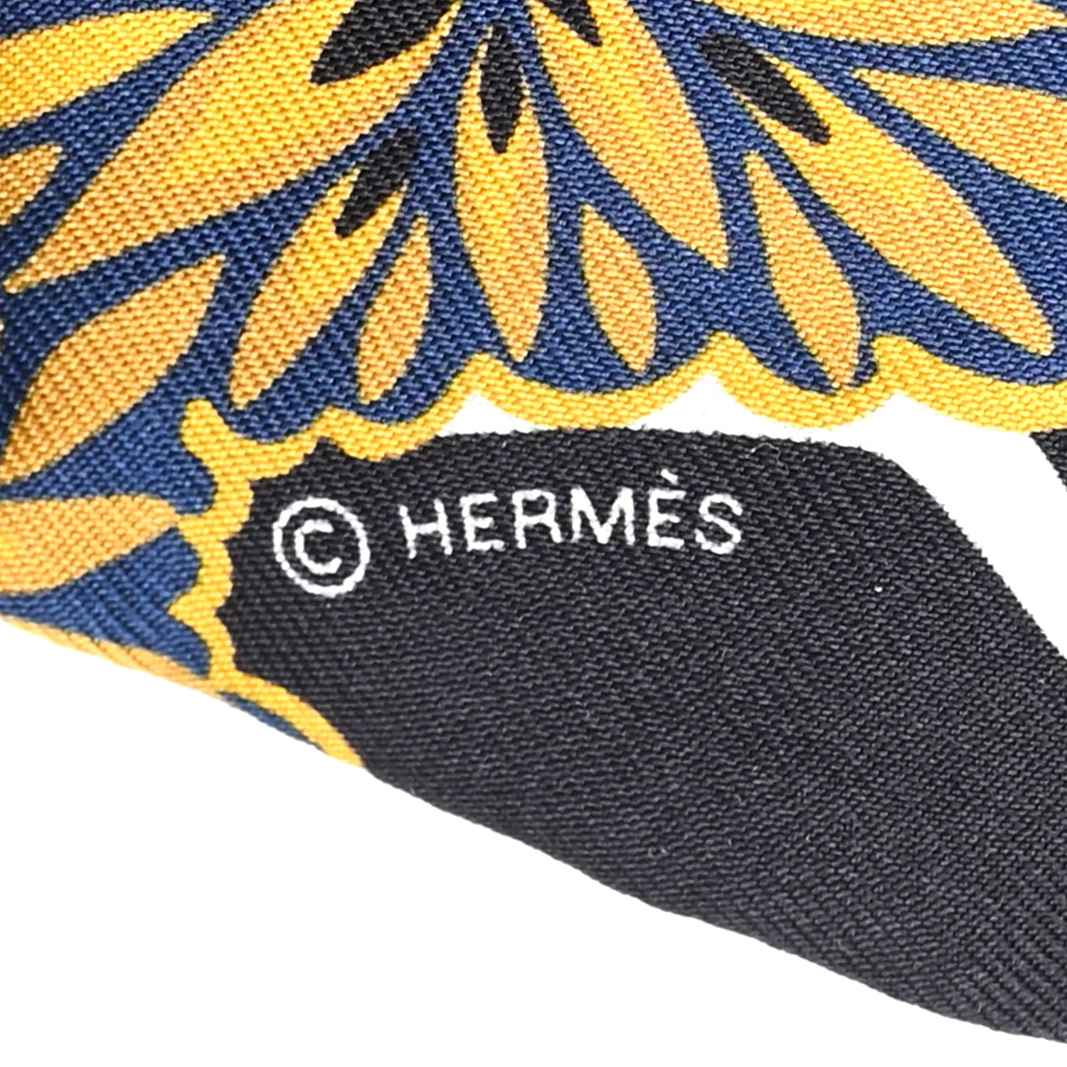 Hermes Silk Three Graces Twilly Black Gold Taupe 3 of 3
