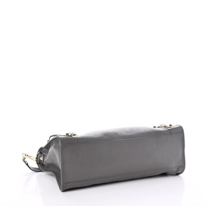 Balenciaga Chevre Gold Metallic Edge Hardware City Gris Acier 4 of 7