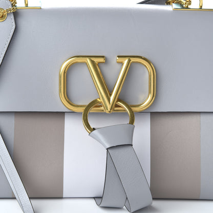 Valentino Garavani Smooth Calfskin Small Colorblock Vring Shoulder Bag Pastel Grey 9 of 14
