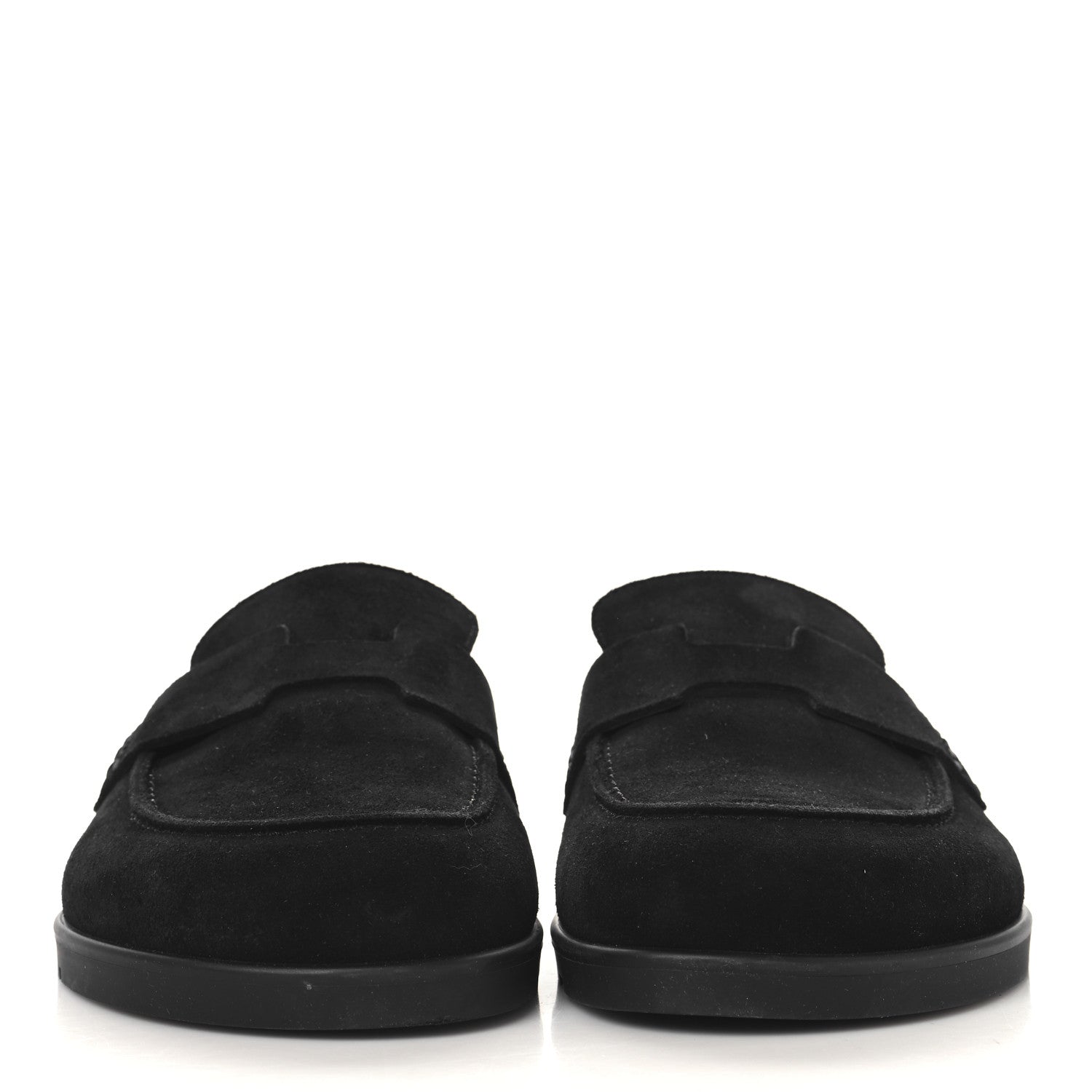 Hermes Suede Calfskin Go Mules 36 Black 3 of 10