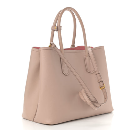 Prada Saffiano Cuir Large Double Bag Cammeo Rosa 3 of 11