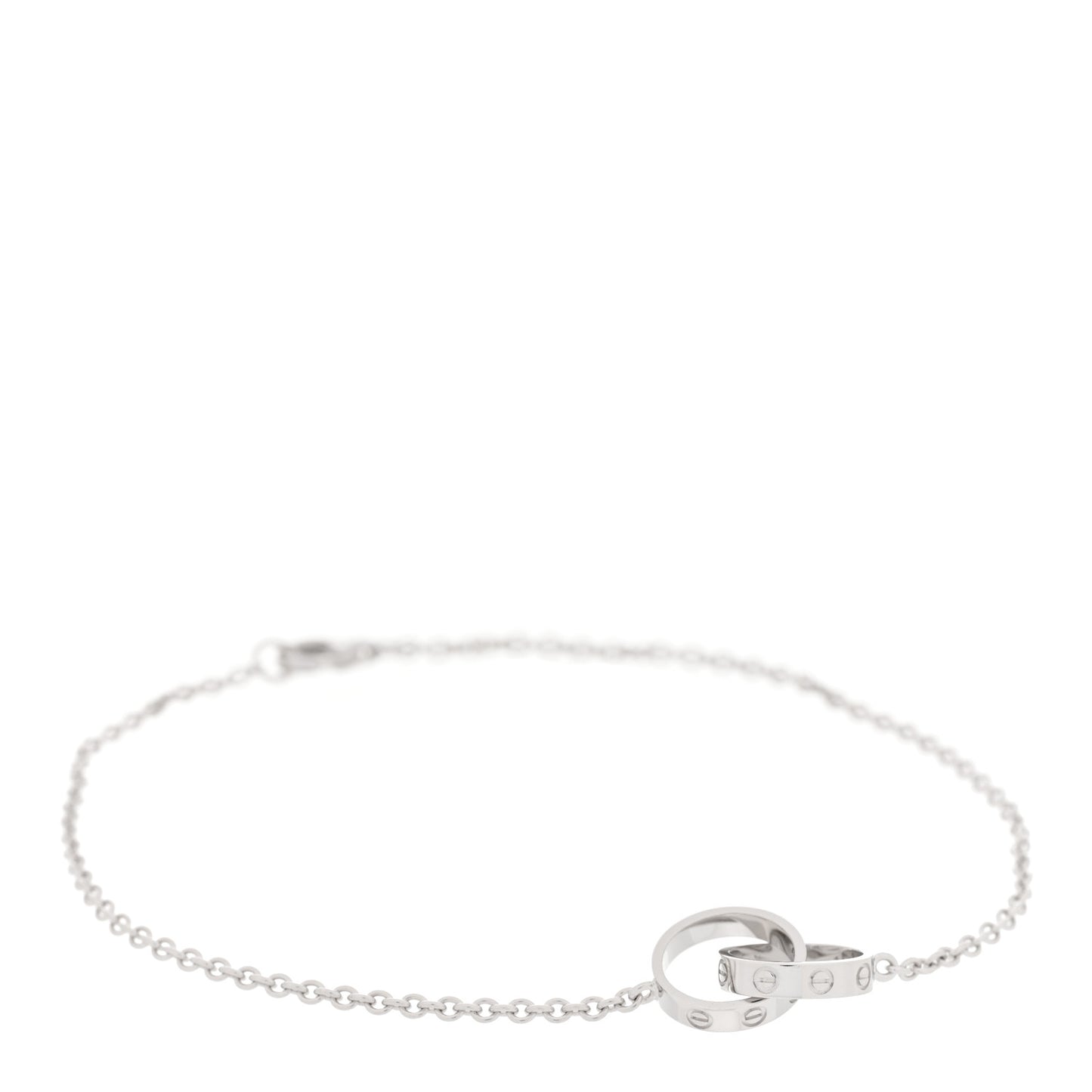 18K White Gold Interlocking LOVE Bracelet