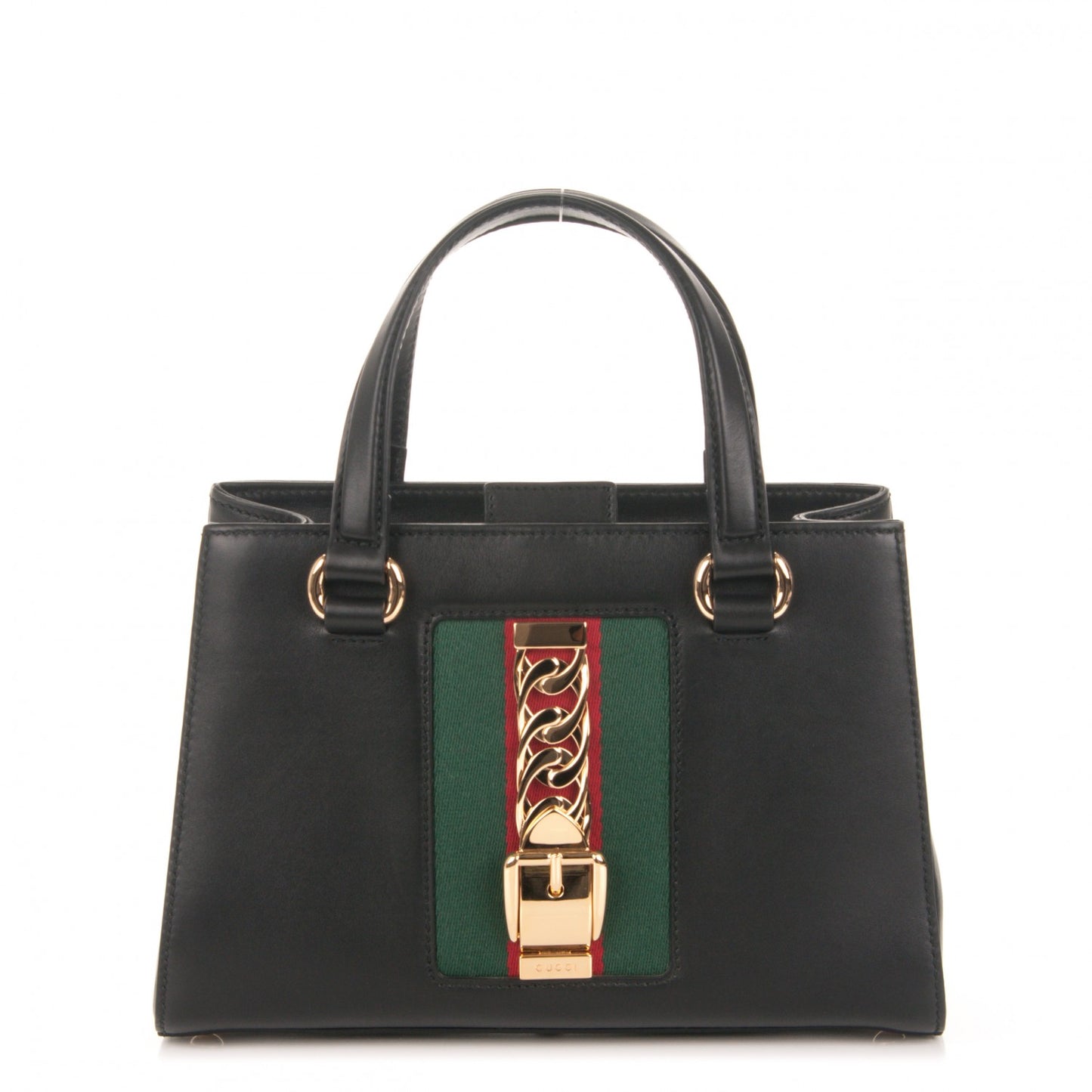 Calfskin Medium Sylvie Top Handle Tote Black