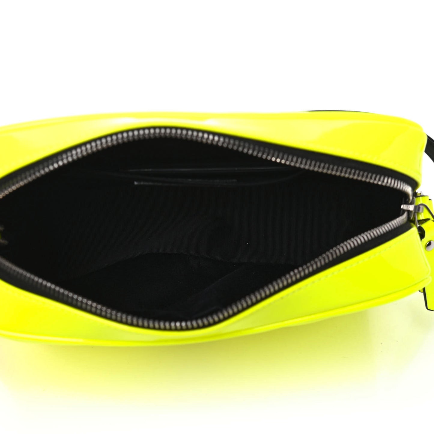 Patent Calfskin Matelasse Monogram Lou Camera Bag Neon Yellow
