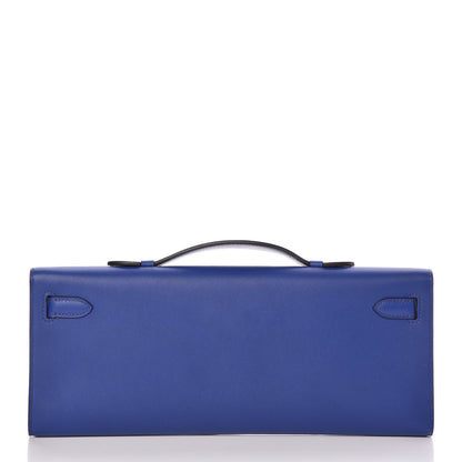 Hermes Swift Kelly Cut Clutch Pochette Bleu Electrique 4 of 26