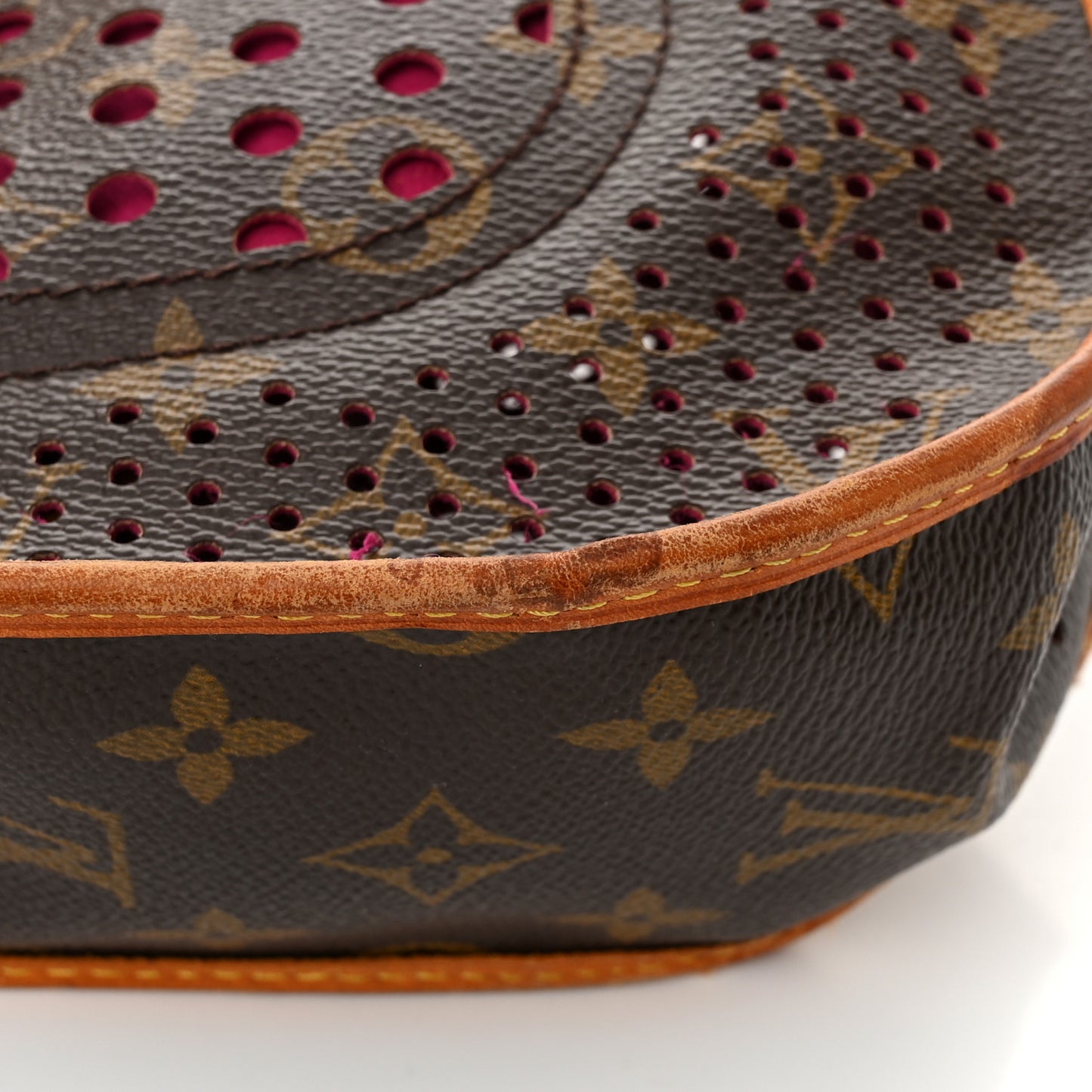 Monogram Perforated Musette Fuchsia