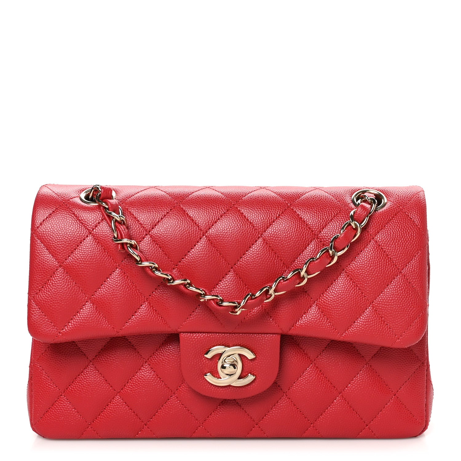 Chanel Caviar Quilted Small Double Flap Red 1 of 11