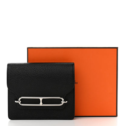 Hermes Chevre Mysore Roulis Slim Wallet Black 8 of 8