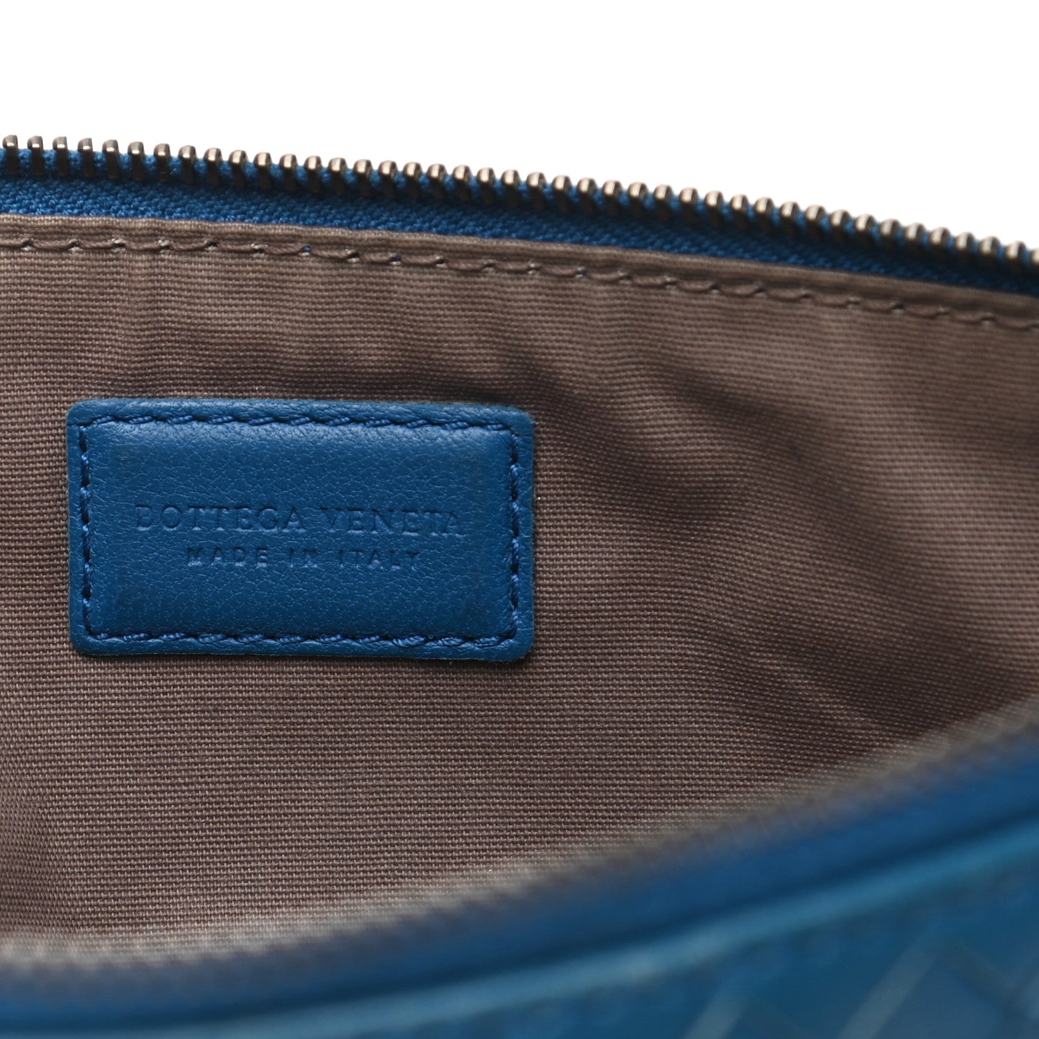 Bottega Veneta Nappa Intrecciato Zip Pouch Blue 7 of 10