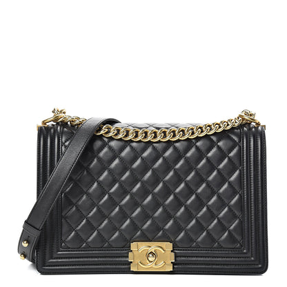 Chanel Lambskin Quilted New Medium Boy Flap Black 1 of 19