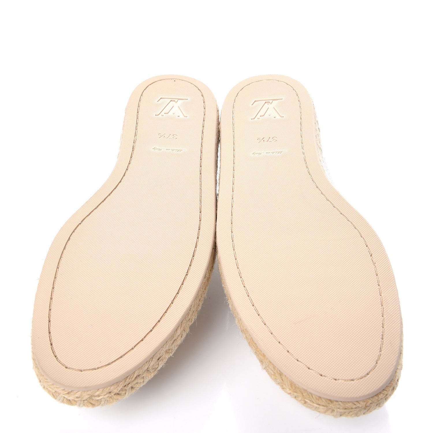 Louis Vuitton Calfskin Tropical Bloom Espadrille Flat 37.5 White 5 of 9