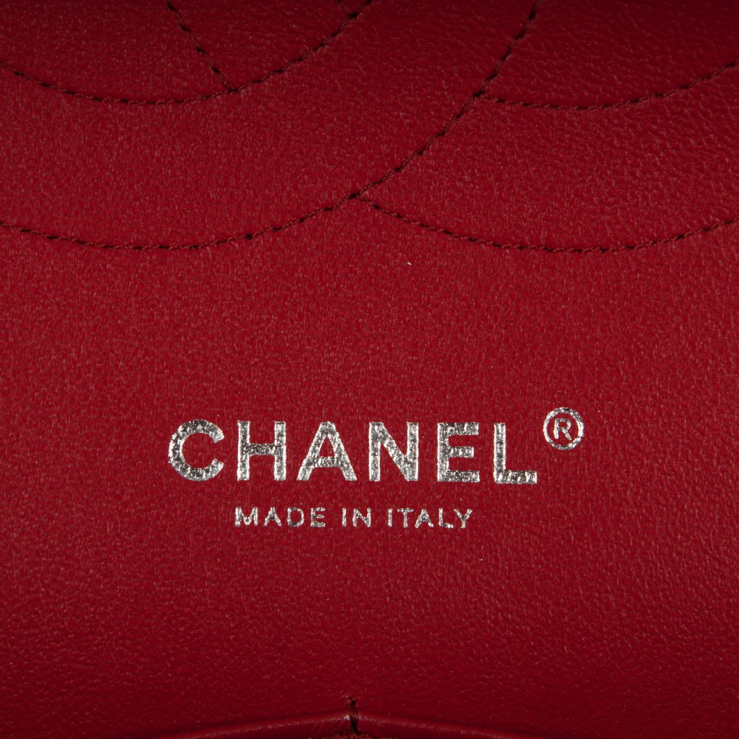 Lambskin Quilted Jumbo Double Flap Red